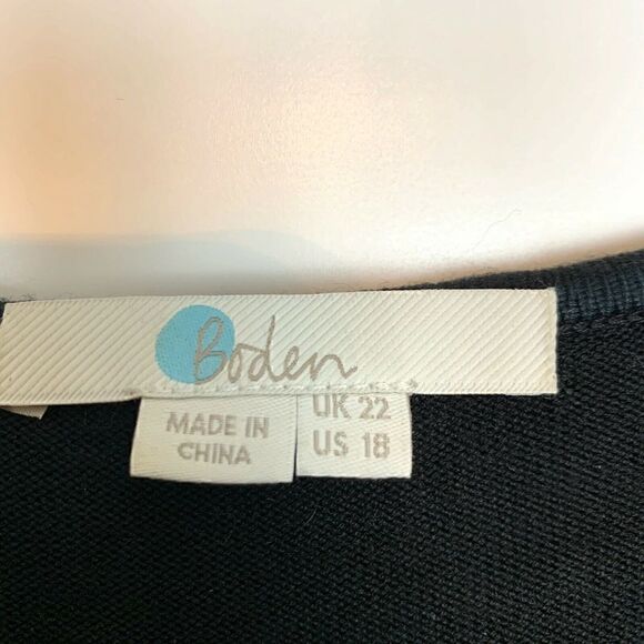 Boden Lavinia Knit Midi Ruffle Dress Black Size 18 - Picture 5 of 5